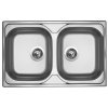 Nerezový dřez Sinks CLASSIC 800 DUO V matný
