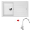 Akční set Sinks dřez PERFECTO 860 + baterie VITALIA Milk + Sinks čistící pasta