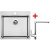 Akční set Sinks BLOCKER 550 V kartáčovaný + baterie CASPIRA Chrom + Sinks čistící pasta