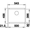Keramický dřez Blanco SUBLINE 500 U IF basalt