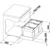 Odpadkový koš Blanco FLEXON II 80/3 1x30 L 1x19 L 1x16 L