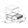 Odpadkový koš Blanco SELECT II 60/3 3x15 L