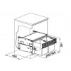 Odpadkový koš Blanco SELECT II Compact 60/2 2x17 L