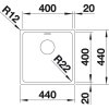 Nerezový dřez Blanco ANDANO 400 IF nerez hedvábný lesk