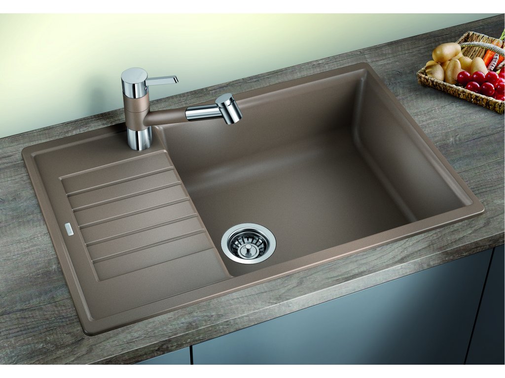 Granitový drez Blanco ZIA XL 6 S Compact aluminium + Sinks čistiaca pasta |  HARV.sk