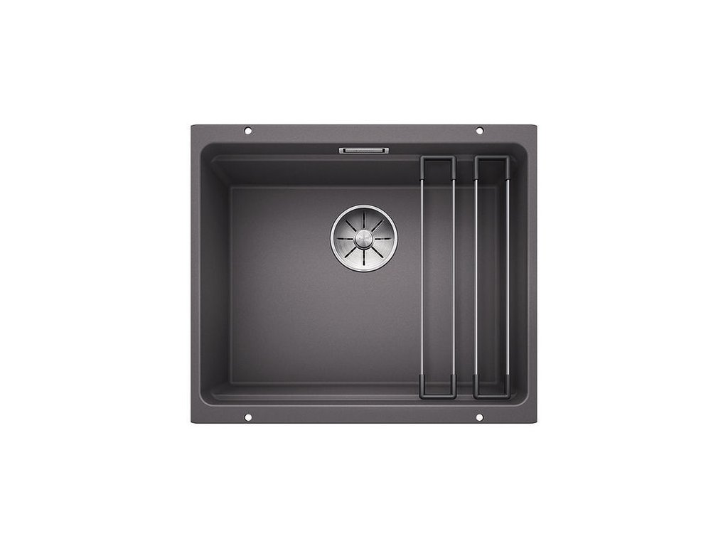Granitový drez Blanco ETAGON 500 U sivá skala s pojazdmi  + Sinks čistiaca pasta