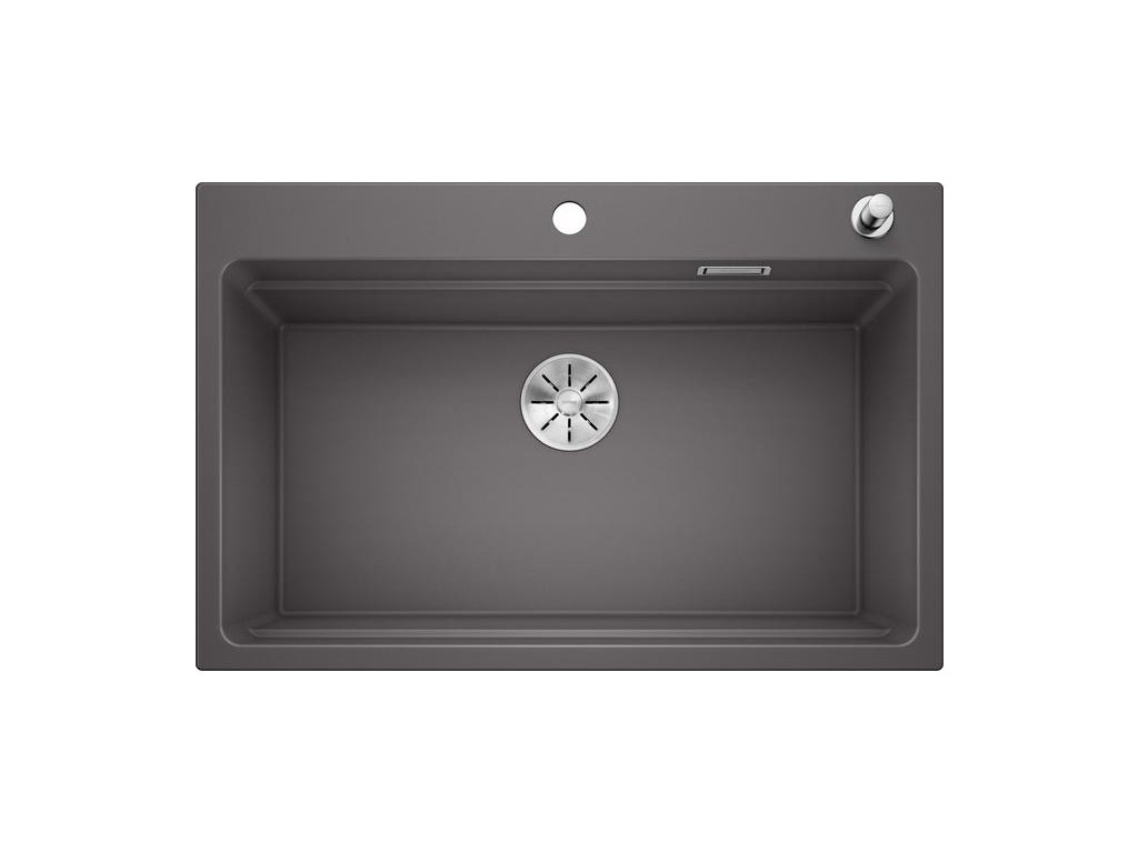 Granitový drez Blanco ETAGON 8 sivá skala s excentrom a pojazdy  + Sinks čistiaca pasta