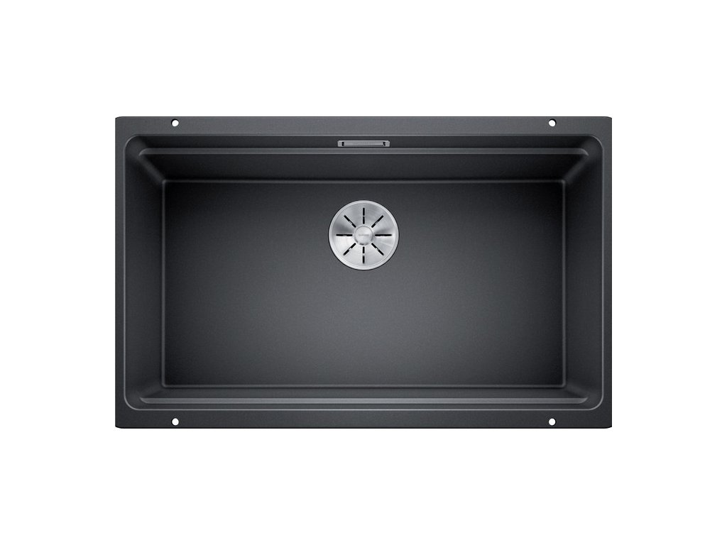 Granitový drez Blanco ETAGON 700 U InFino čierna s pojazdmi  + Sinks čistiaca pasta