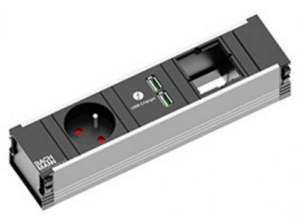 bachmann coni zasuvkova jednotka 1x 230v 1x uzivatelsky modul 1x usb nabijecka 912.0171