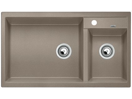 Granitový dvojdrez Blanco METRA 9 tartufo drez vlevo  + Sinks čistiaca pasta