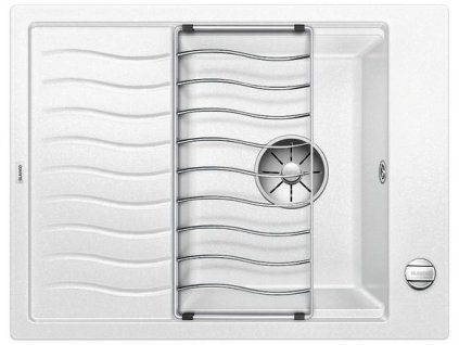 Granitový drez Blanco ELON 45 S biela s excentrom + nerezová mriežka  + Sinks čistiaca pasta