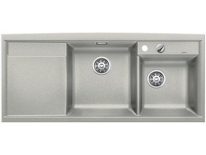 Granitový dvojdrez Blanco AXIA II 8 S perlovo sivá s excentrom drez vpravo  + Sinks čistiaca pasta
