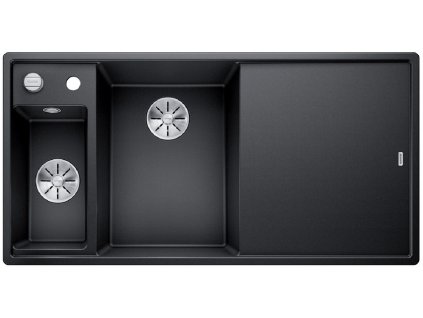 Granitový drez Blanco AXIA III 6 S antracit drez vľavo doska sklo  + Sinks čistiaca pasta