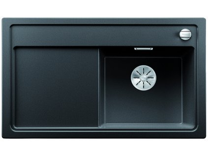 Granitový drez Blanco ZENAR 45 S InFino čierna drez vpravo s excentrom  + Sinks čistiaca pasta