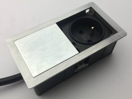 versahit mono 1x 230v elektricka zasuvka imitacia nerezu 3