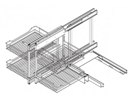 strong mechanizmus pre spodny roh 900mm p l