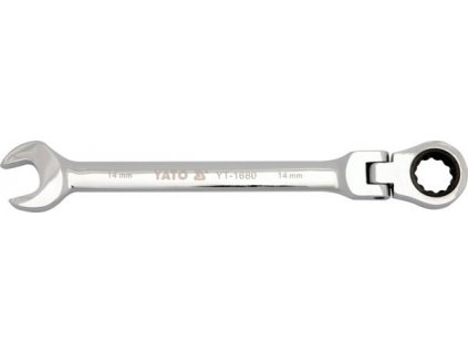 Klíč očkoplochý ráčnový 8 mm s kloubem YT-1674