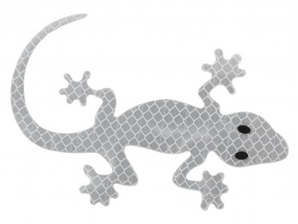 Dekor samolepící GECKO stříbrný 34326