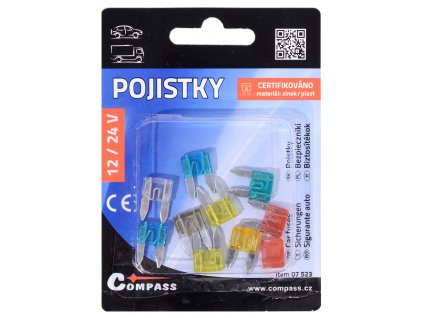 Pojistky nožové MINI 10 ks 07523