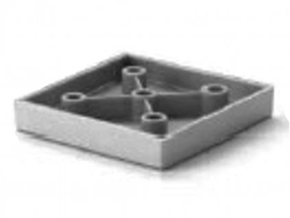 Nábytková nôžka hranatá bez rektifikácie 60 x 10 / šedá