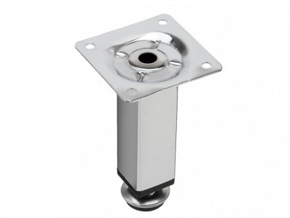 Nábytková nôžka hranatá s rektifikáciou 25 x 100 / chróm