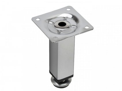 Nábytková nôžka hranatá s rektifikáciou 25 x 150 / chróm matný