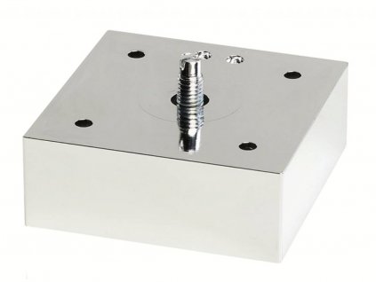 Nábytková nôžka hranatá s rektifikáciou 75 x 20/chróm