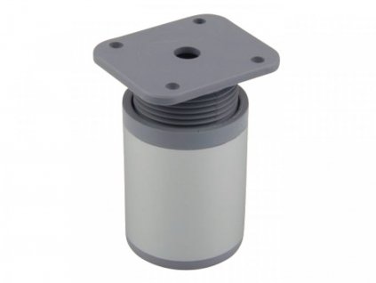 Nábytková nôžka guľatá s rektifikáciou 40 x 100 / eloxovaný hliník