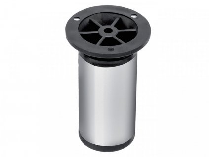 Nábytková nôžka guľatá s rektifikáciou 50 x 100 / chróm matný