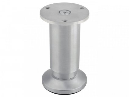 Nábytková nôžka guľatá s rektifikáciou 50 x 120/hliník