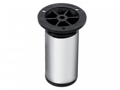 Nábytková nôžka guľatá s rektifikáciou 50 x 150 / chróm