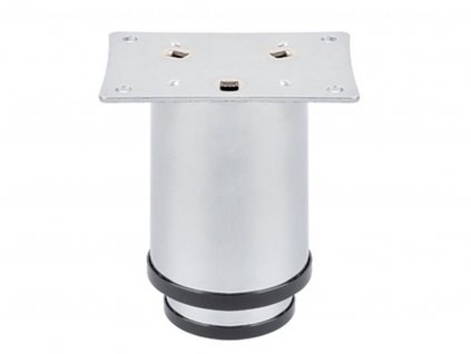 Nábytková nôžka guľatá s rektifikáciou 50 x 90 / chróm