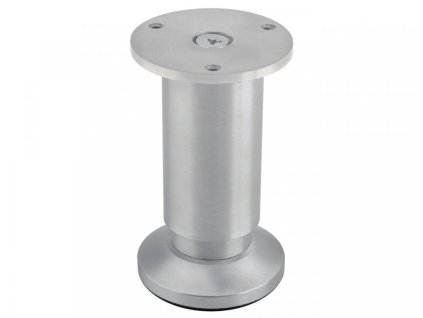 Nábytková nôžka guľatá s rektifikáciou 50 x 80/hliník