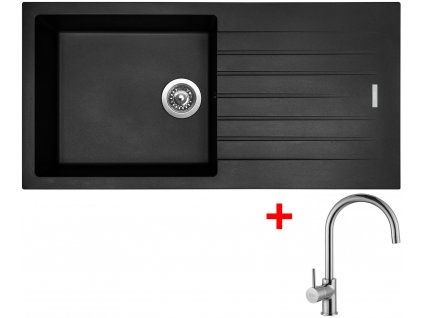 Akčný set Sinks PERFECTO 1000 Pureblack + batéria VITALIA Chróm