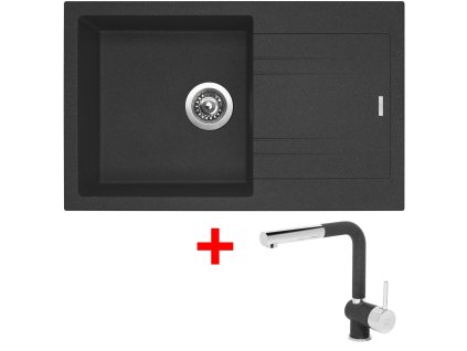 114272 akcni set sinks linea 780 granblack baterie mix 3 p gr