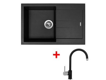 113177 akcni set sinks sinks amanda 780 pureblack baterie vitalia gr