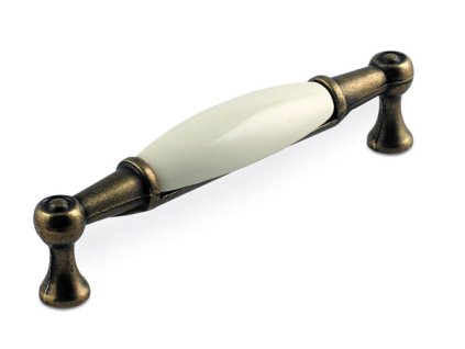 Nábytková úchytka AURORA staromosadz porcelán