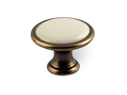 Nábytková knopka AURORA staromosadz porcelán