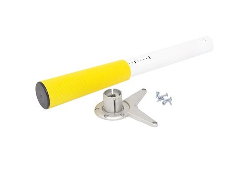 Stolová noha KINDER 495-675 mm biela/žltá