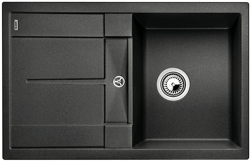 Granitový drez Blanco METRA 45 S čierna  + Sinks čistiaca pasta