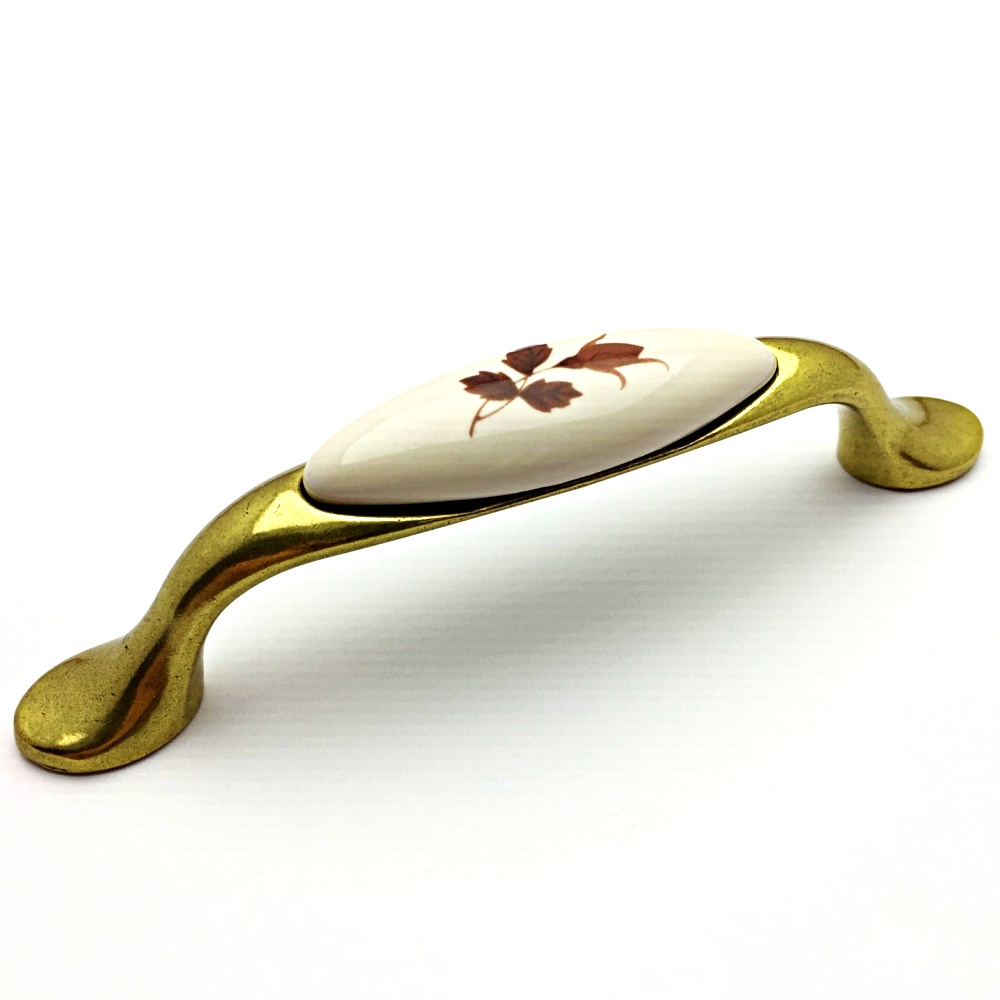 Interex DIVERA zlatá antik porcelán s lístky 96 mm