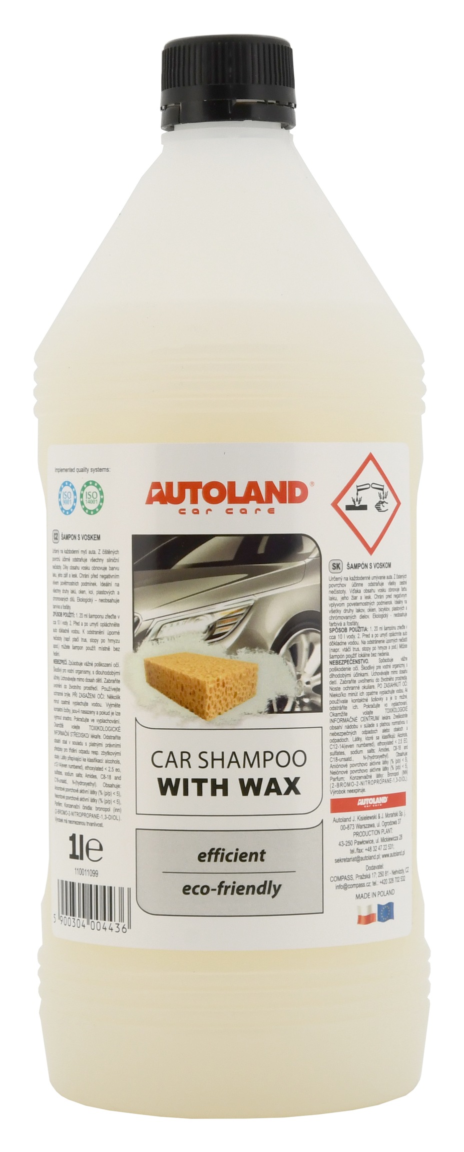 Autoland Autošampon s voskem 1L am00443