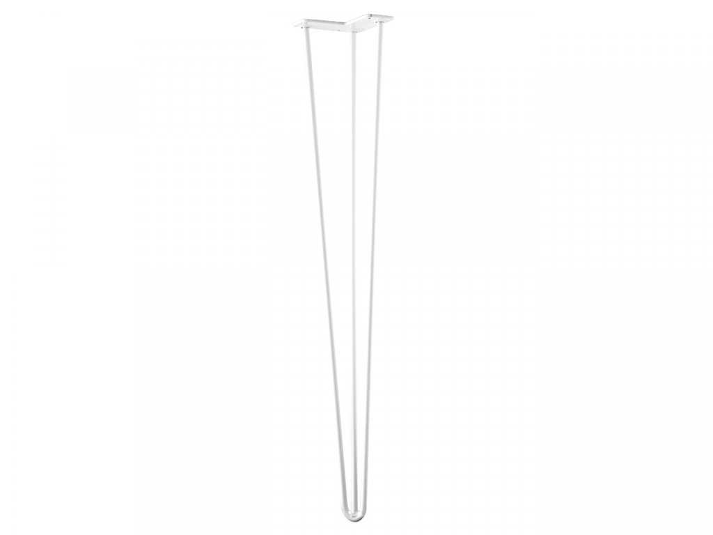Stolová noha drôtená 710 mm biela