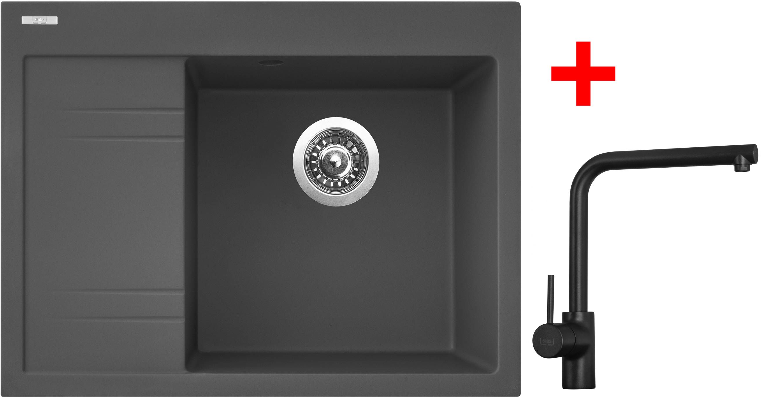 Akčný set Sinks RIM 650 P Titanium + batéria ELKA černá