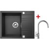 Akčný set Sinks drez LINEA 600 Granblack + batérie VITALIA Chróm + Sinks čistiaca pasta 200g