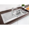 Nerezový drez Blanco LANTOS XL 6 S-IF nerez kartáčovaný s excentrem  + Sinks čistiaca pasta