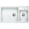 Granitový dvojdrez Blanco METRA 9 biela drez vlevo  + Sinks čistiaca pasta