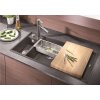 Granitový drez Blanco AXIA III 6 S biela drez vľavo doska drevená  + Sinks čistiaca pasta