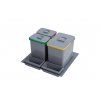 5286 odpadkovy kos sinks practiko 600 1x12l 2x5l 2x miska