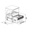 Odpadkový kôš Blanco SELECT II 60/4 Orga 2x15 L 2x6 L